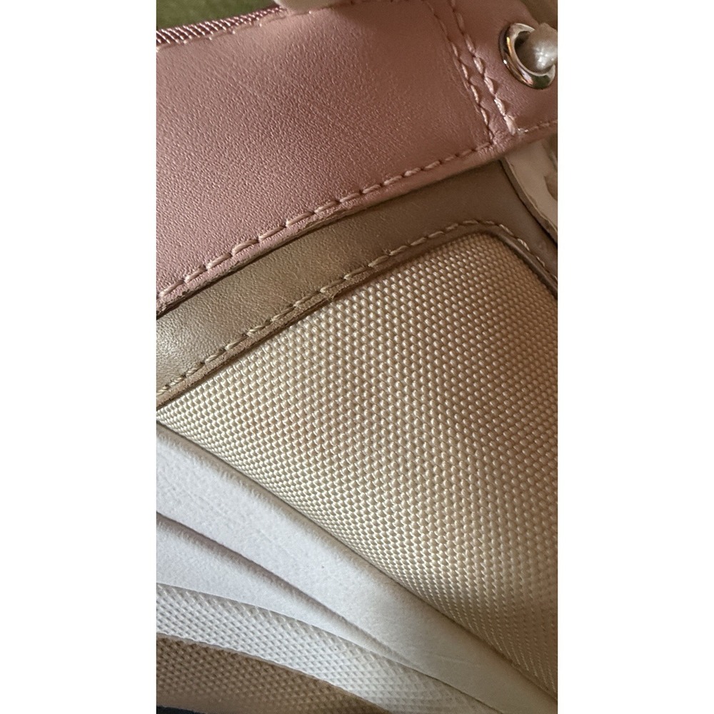 Michael Kors Georgie Mixed Media Trainers Womens 6.5 Pink Cream Wedge - Picture 10 of 13